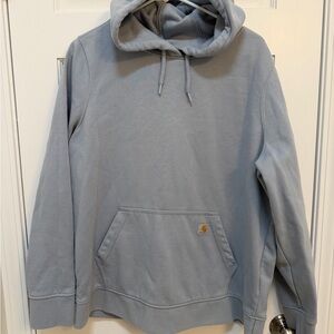 Carhartt Men's Light Blue Rain Defender Relaxed Fit Hoodie XL